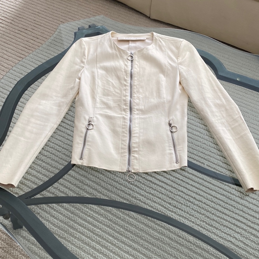 Drome cream colour leather jacket